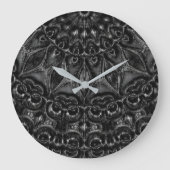 Charcoal Mandala Grote Klok (Voorkant)