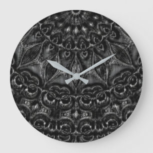 Charcoal Mandala Grote Klok
