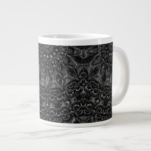 Charcoal Mandala Grote Koffiekop (Voorkant rechts)