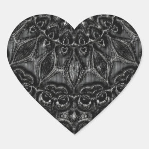 Charcoal Mandala Hart Sticker