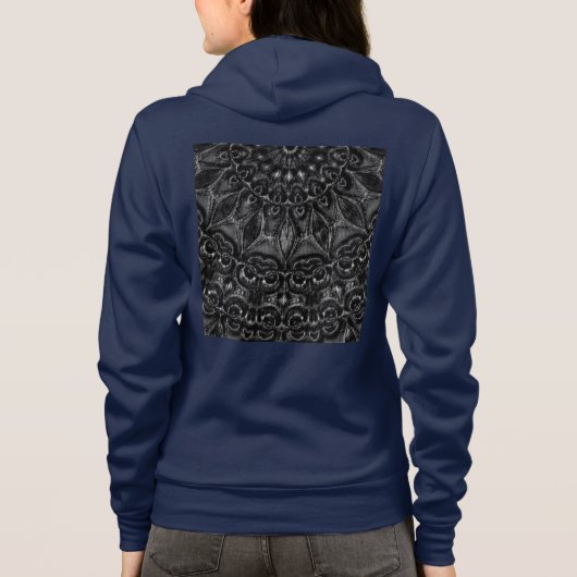 Charcoal Mandala Hoodie (Achterkant)