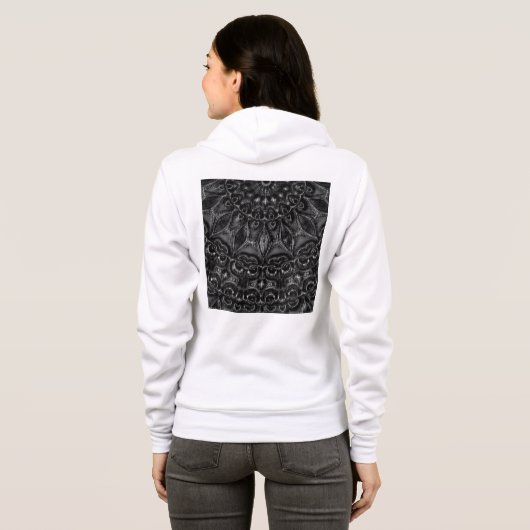 Charcoal Mandala Hoodie (Achterkant volledig)