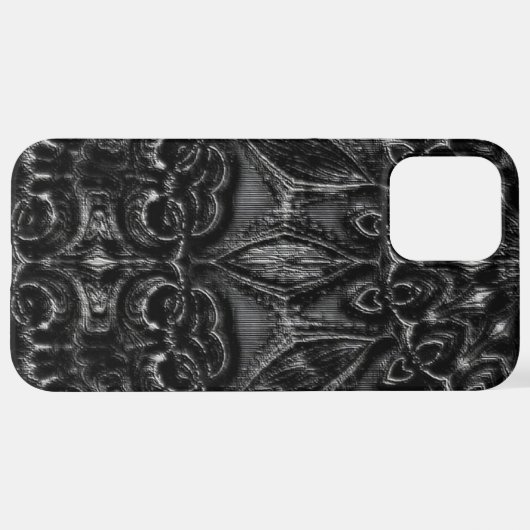 Charcoal Mandala iPhone Hoesje (Achterkant horizontaal)