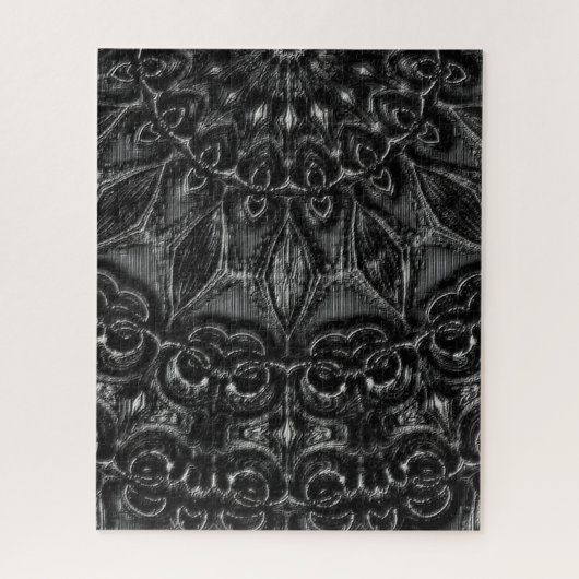 Charcoal Mandala Jigzaag Puzzle Legpuzzel (Verticaal)