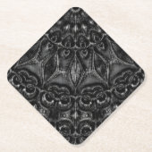 Charcoal Mandala Kartonnen Onderzetters (Voorkant)