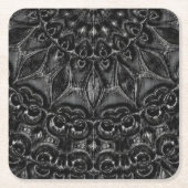 Charcoal Mandala Kartonnen Onderzetters (Voorkant)