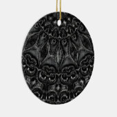 Charcoal Mandala Keramisch Ornament (Rechts)