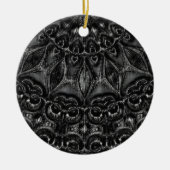 Charcoal Mandala Keramisch Ornament (Voorkant)