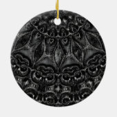 Charcoal Mandala Keramisch Ornament (Achterkant)