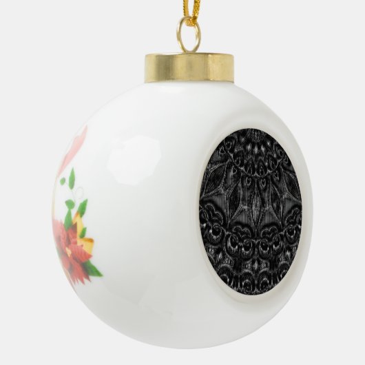 Charcoal Mandala Keramische Bal Ornament (Links)