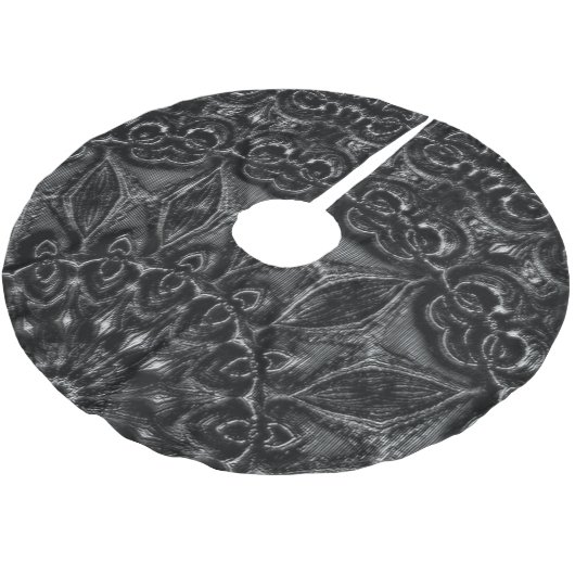 Charcoal Mandala Kerstboom Rok (Gekanteld)