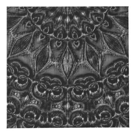 Charcoal Mandala Kubus (Voorkant)
