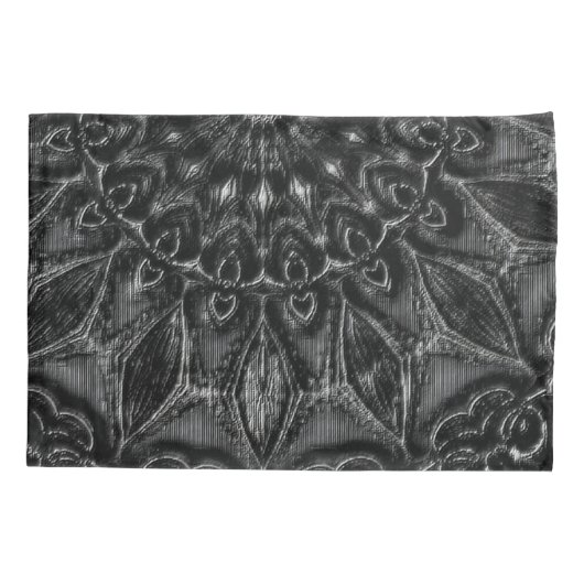 Charcoal Mandala Kussensloop (Achterkant-Links)