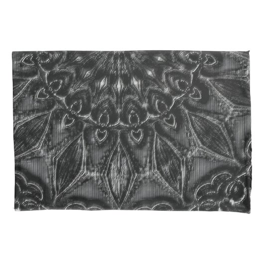 Charcoal Mandala Kussensloop (Voorkant-Links)