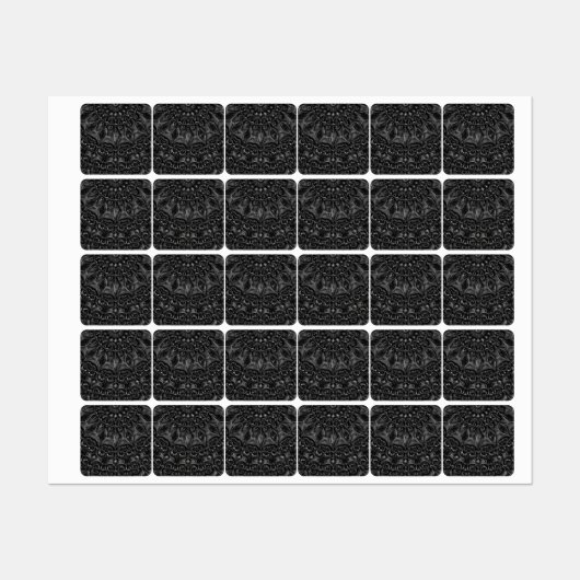 Charcoal Mandala Labels (Vel)