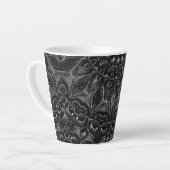 Charcoal Mandala Latte Mok (Linkerhoek)
