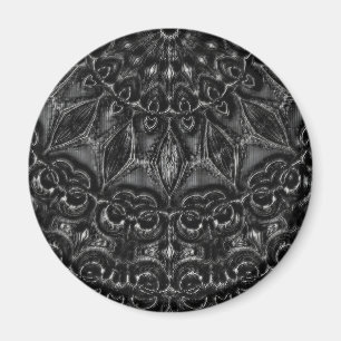 Charcoal Mandala Magnet