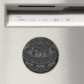 Charcoal Mandala Magnet (Insitu (Vaatwasser))