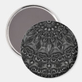 Charcoal Mandala Magnet (Voorkant / Achterkant)