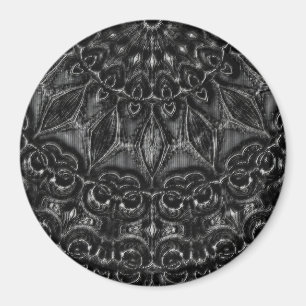 Charcoal Mandala Magnet
