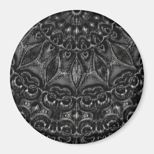 Charcoal Mandala Magnet (Voorkant)