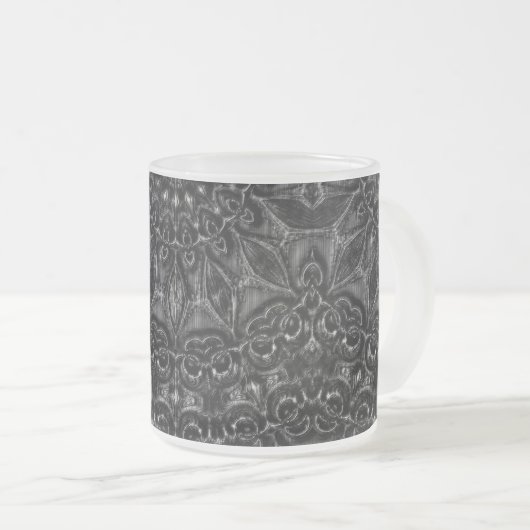 Charcoal Mandala Matglas Koffiemok (Voorkant rechts)