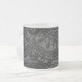 Charcoal Mandala Matglas Koffiemok (Voorkant links)
