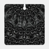Charcoal Mandala Metalen Ornament (Achterkant)