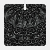 Charcoal Mandala Metalen Ornament (Voorkant)