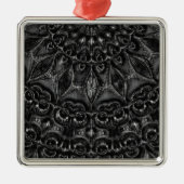 Charcoal Mandala Metalen Ornament (Voorkant)
