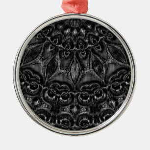 Charcoal Mandala Metalen Ornament