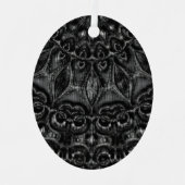 Charcoal Mandala Metalen Ornament (Voorkant)