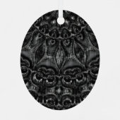 Charcoal Mandala Metalen Ornament (Achterkant)
