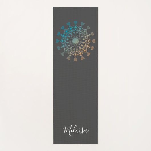Charcoal Mandala Mindfulness Yoga Mat (Voorkant)