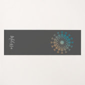 Charcoal Mandala Mindfulness Yoga Mat (Voorkant (horizontaal))