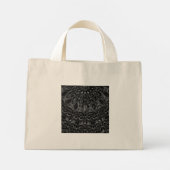 Charcoal Mandala Mini Tote Bag (Achterkant)