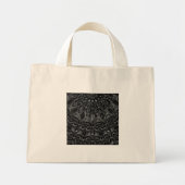 Charcoal Mandala Mini Tote Bag (Voorkant)