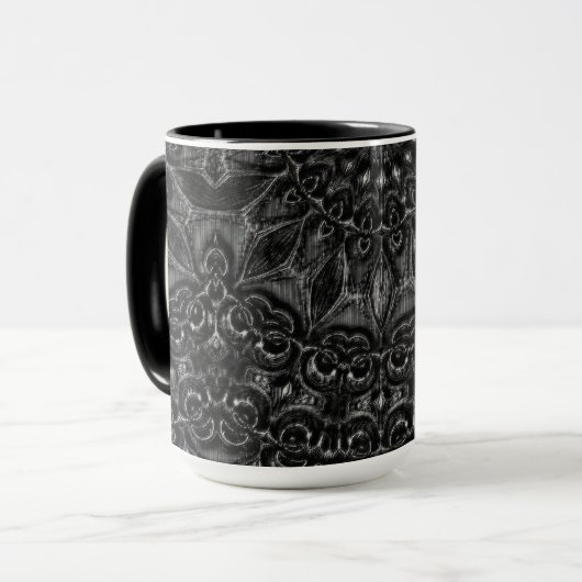 Charcoal Mandala Mok (Voorkant links)