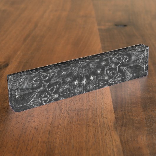 Charcoal Mandala Naambordje (Zijkant)