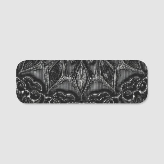 Charcoal Mandala Naamplaatje (Voorkant)