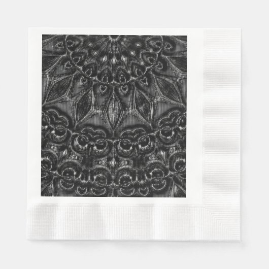 Charcoal Mandala Napkins Servet (Voorkant)