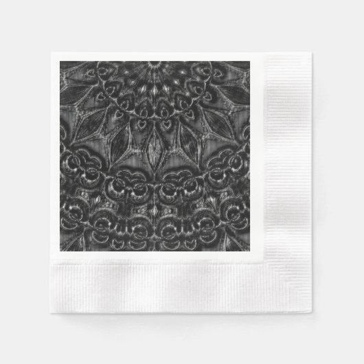 Charcoal Mandala Napkins Servet (Voorkant)