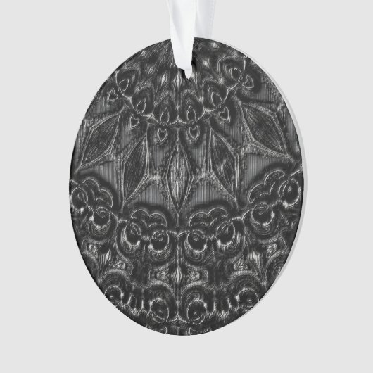 Charcoal Mandala Ornament (voorkant)