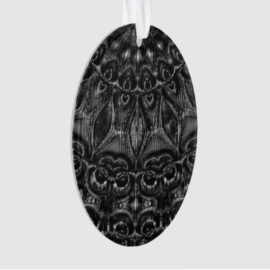 Charcoal Mandala Ornament (voorkant)