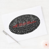 Charcoal Mandala Ovale Sticker (Envelop)