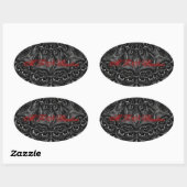 Charcoal Mandala Ovale Sticker (Vel)