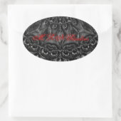 Charcoal Mandala Ovale Sticker (Tas)