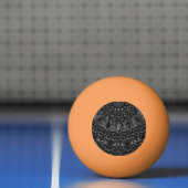 Charcoal Mandala Ping Pong Ball (Net)