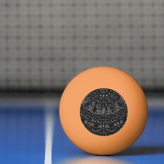 Charcoal Mandala Ping Pong Ball (Net)