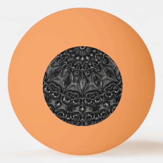 Charcoal Mandala Ping Pong Ball (Voorkant)